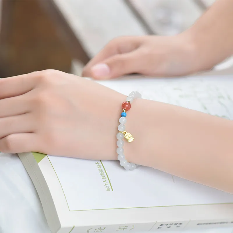 KUNYUYAO Hetian Jade Bracelets White Jade Unisex-4