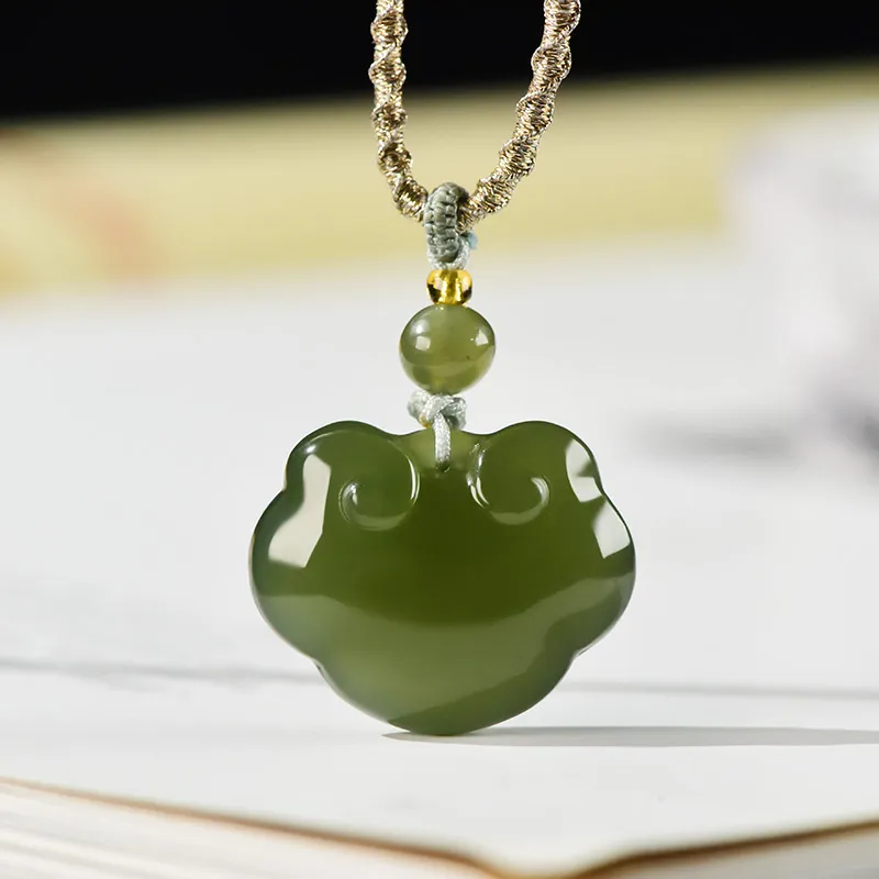 KUNYUYAO Hetian Jade Pendants White Jade Unisex-9