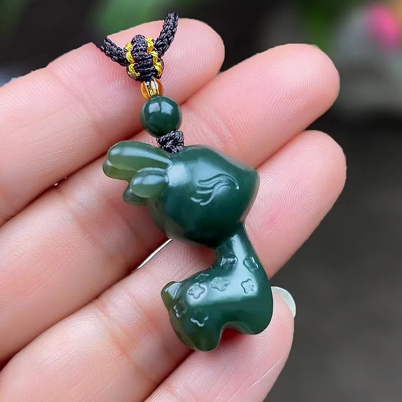 KUNYUYAO Hetian Jade Pendants White Jade Unisex-25