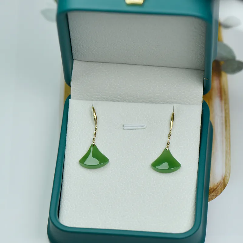 KUNYUYAO Hetian Jade Earrings Jasper Unisex-3