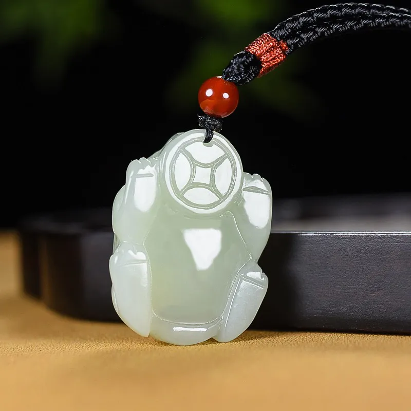 KUNYUYAO Hetian Jade Pendants White Jade Unisex-6