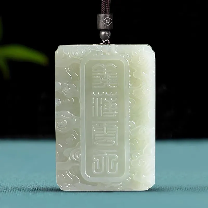KUNYUYAO Hetian Jade Pendants Green Jade Unisex-10