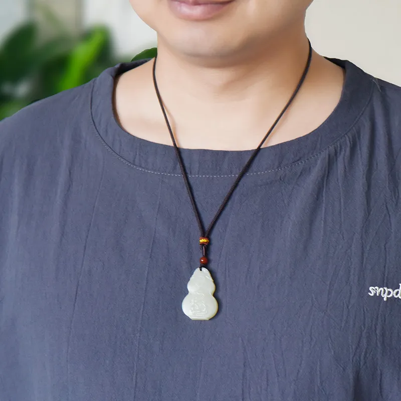 KUNYUYAO Hetian Jade Pendants White Jade Unisex-115
