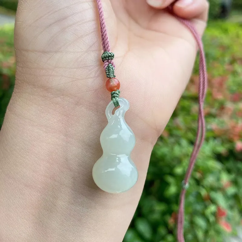 KUNYUYAO Hetian Jade Pendants White Jade Unisex-2