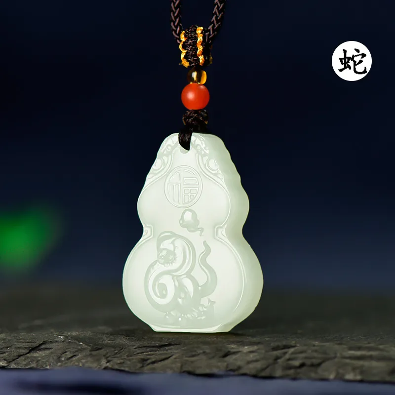 KUNYUYAO Hetian Jade Pendants White Jade Unisex-36