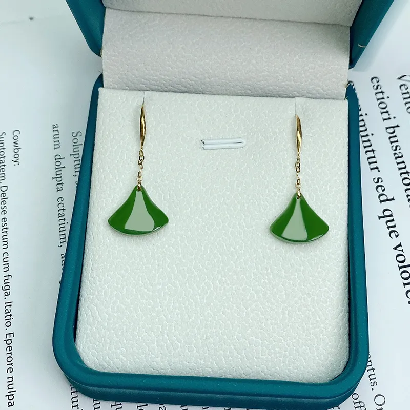 KUNYUYAO Hetian Jade Earrings Jasper Unisex-4