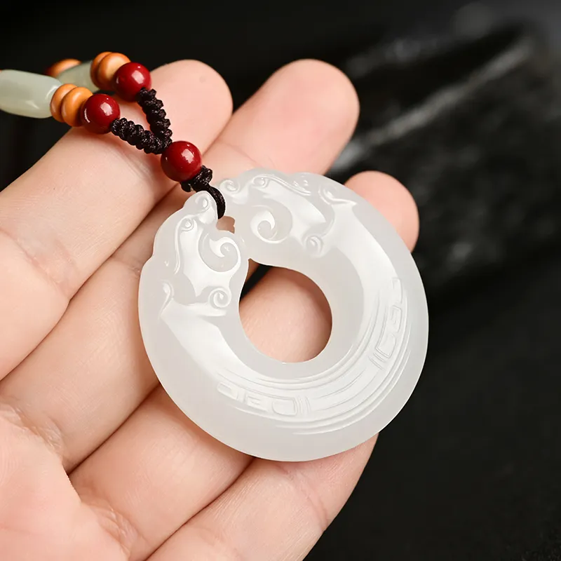 KUNYUYAO Pendants Pale Greenish White Jade Unisex-18