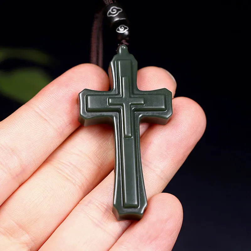 KUNYUYAO Hetian Jade Pendants Green Jade Unisex-3