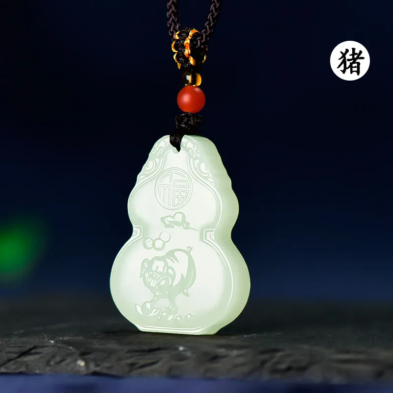 KUNYUYAO Hetian Jade Pendants White Jade Unisex-74