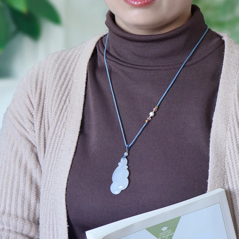 KUNYUYAO Hetian Jade Pendants White Jade Unisex-10