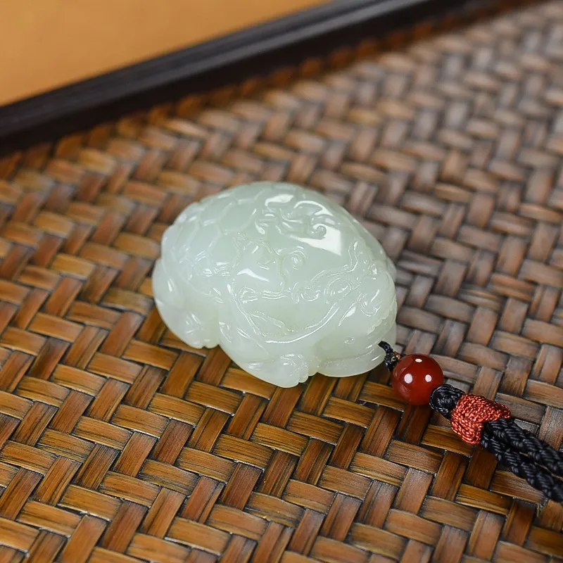 KUNYUYAO Hetian Jade Pendants White Jade Unisex-2