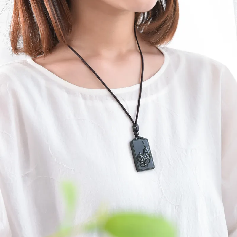 KUNYUYAO Hetian Jade Pendants Green Jade Unisex-39