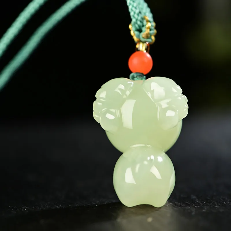 KUNYUYAO Hetian Jade Pendants White Jade/Pale Greenish White Jade Unisex-9