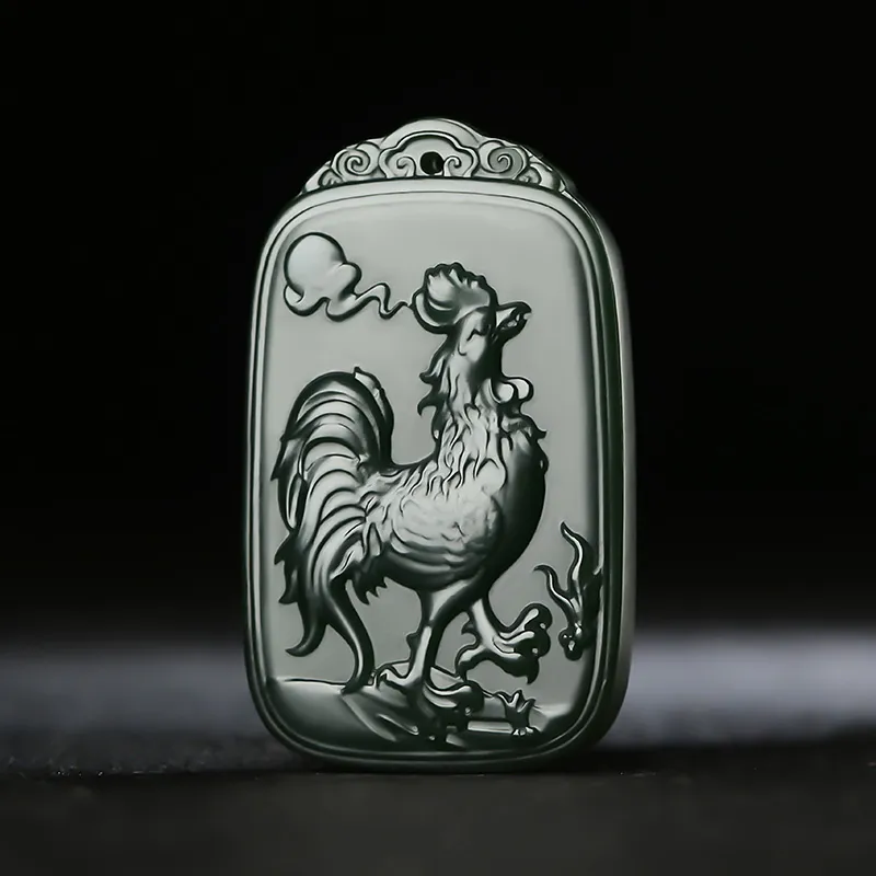 KUNYUYAO Hetian Jade Pendants Green Jade Unisex-29