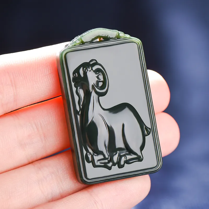 KUNYUYAO Hetian Jade Pendants Green Jade Unisex-38