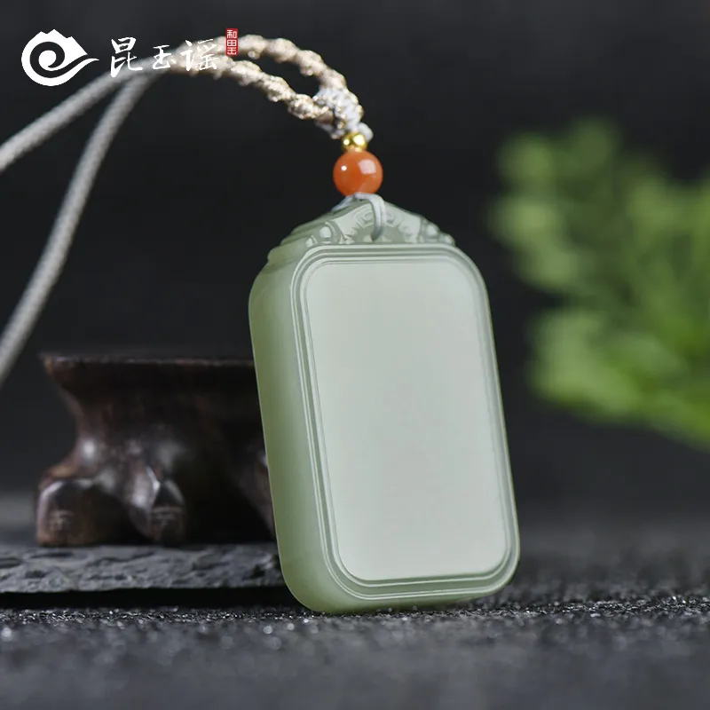 KUNYUYAO Pendants White Jade/Pale Greenish White Jade Unisex-21