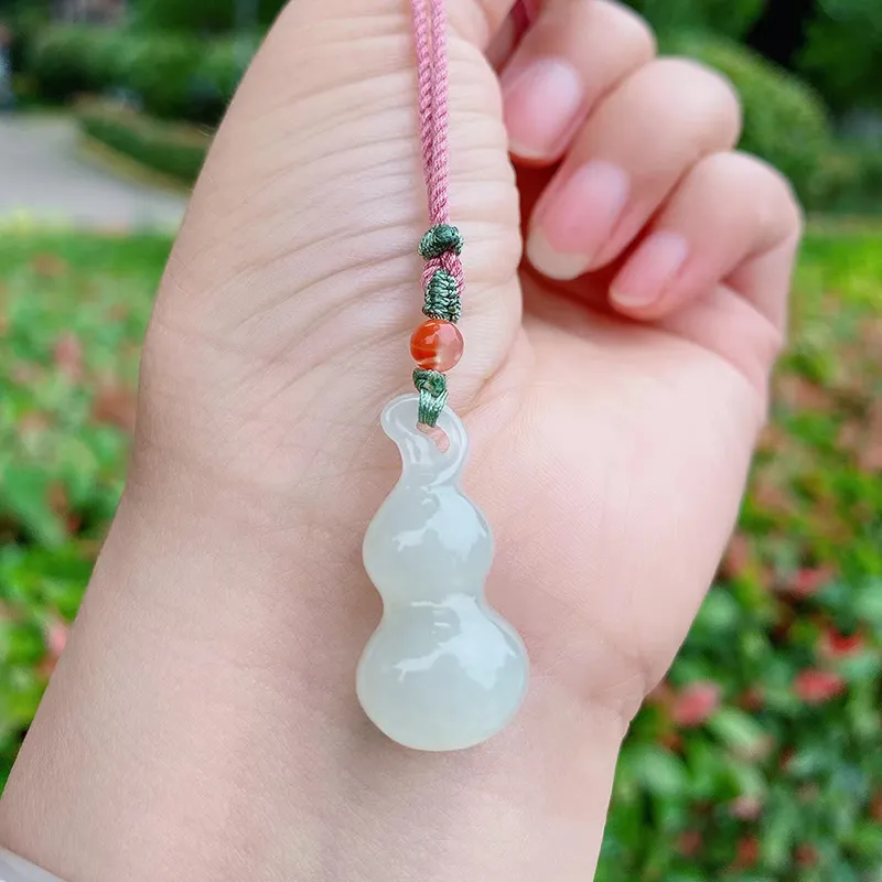 KUNYUYAO Hetian Jade Pendants White Jade Unisex-3