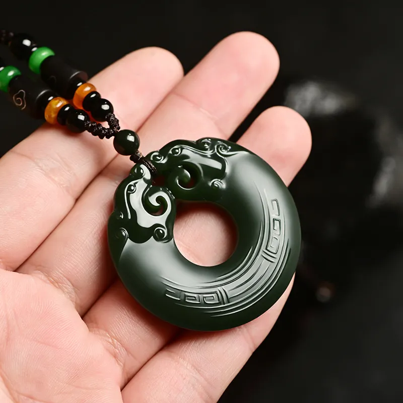 KUNYUYAO Pendants Pale Greenish White Jade Unisex-3