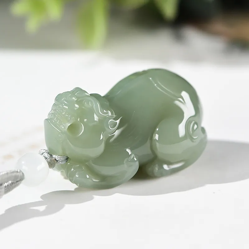 KUNYUYAO Hetian Jade Pendants Green Jade Unisex-9