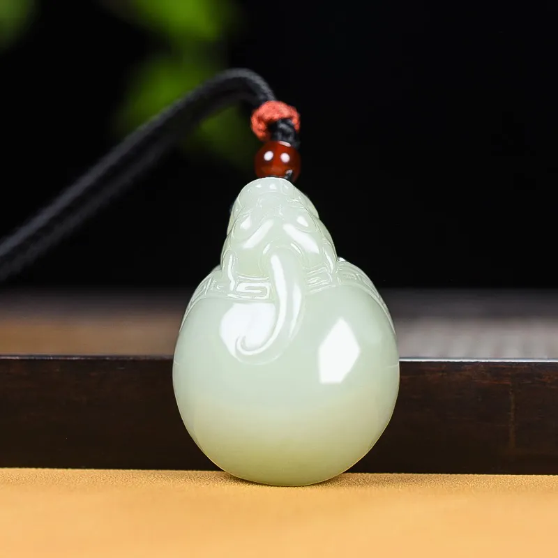 KUNYUYAO Hetian Jade Pendants White Jade Unisex-12
