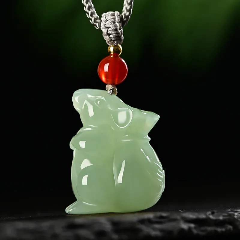 KUNYUYAO Hetian Jade Pendants White Jade/Pale Greenish White Jade Unisex-6