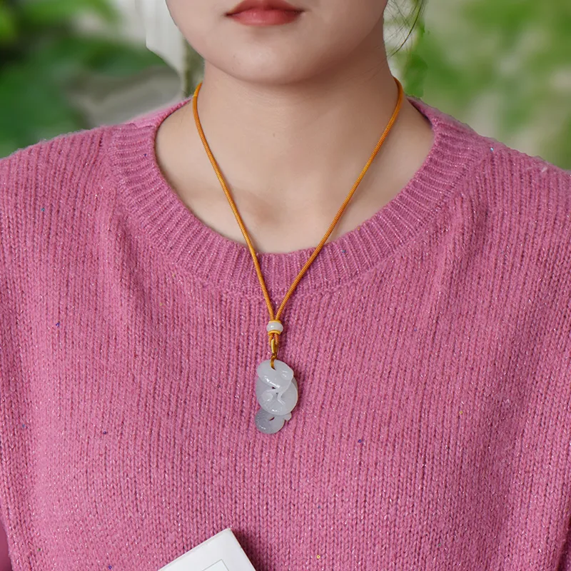 KUNYUYAO Hetian Jade Pendants White Jade Unisex-71
