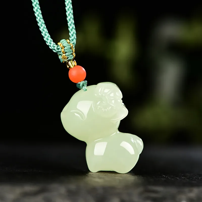 KUNYUYAO Hetian Jade Pendants White Jade/Pale Greenish White Jade Unisex-7