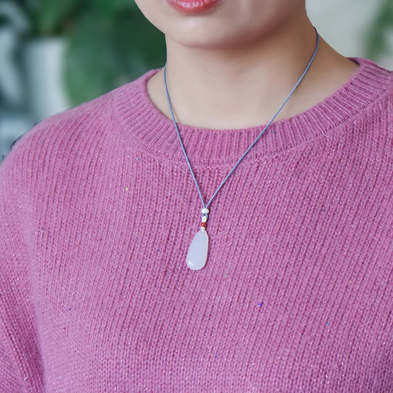 KUNYUYAO Hetian Jade Pendants White Jade Unisex-9