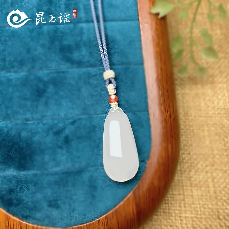 KUNYUYAO Hetian Jade Pendants White Jade Unisex-8