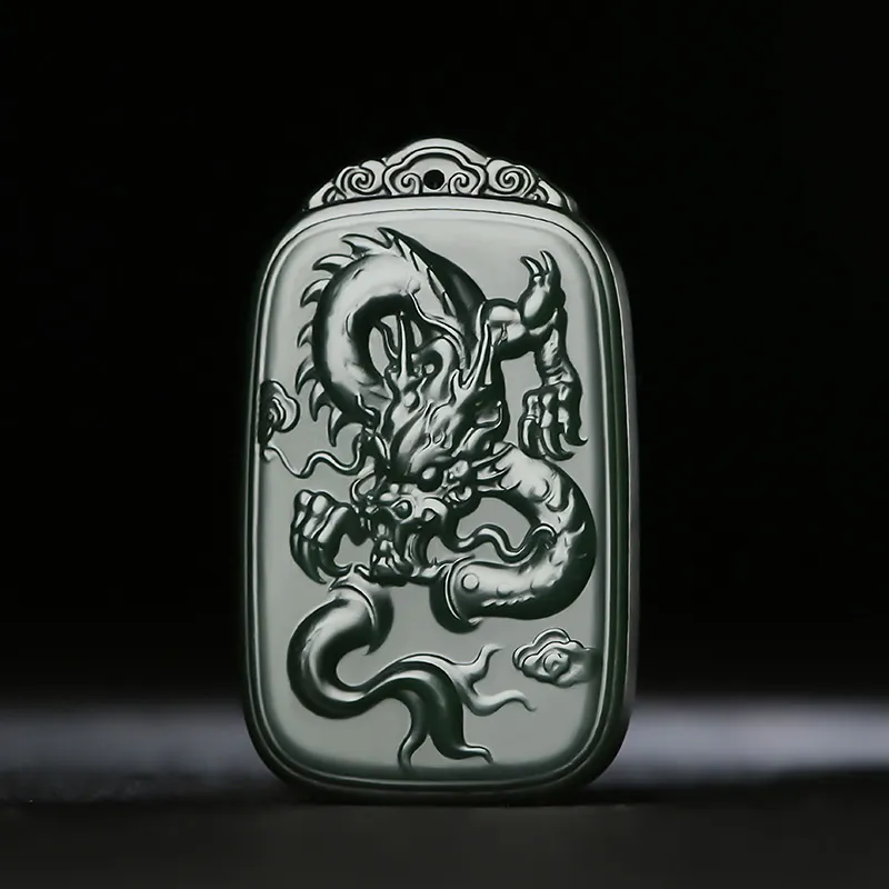KUNYUYAO Hetian Jade Pendants Green Jade Unisex-14