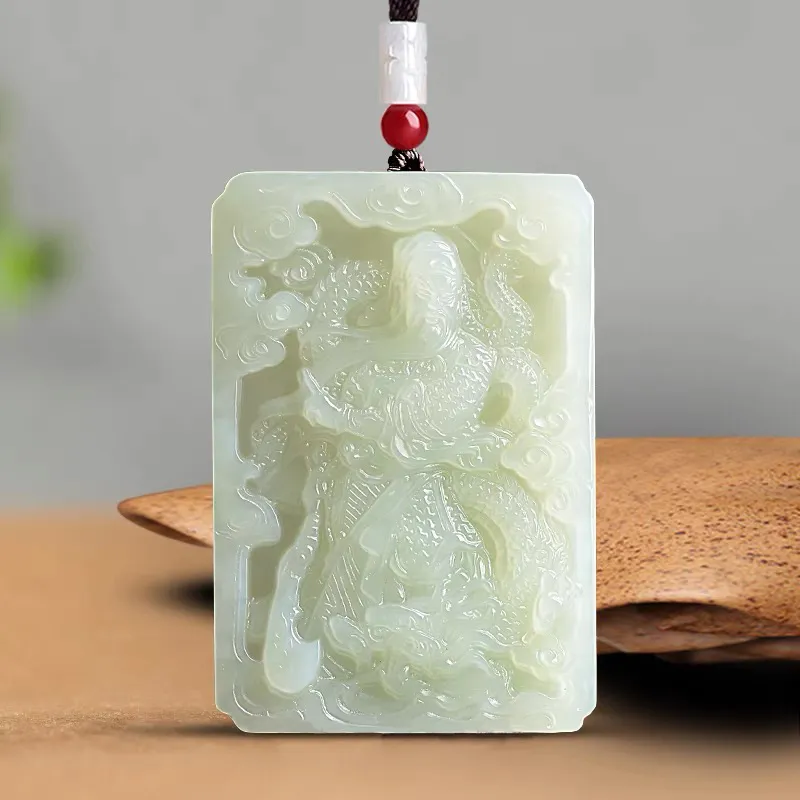 KUNYUYAO Hetian Jade Pendants Green Jade Unisex-9