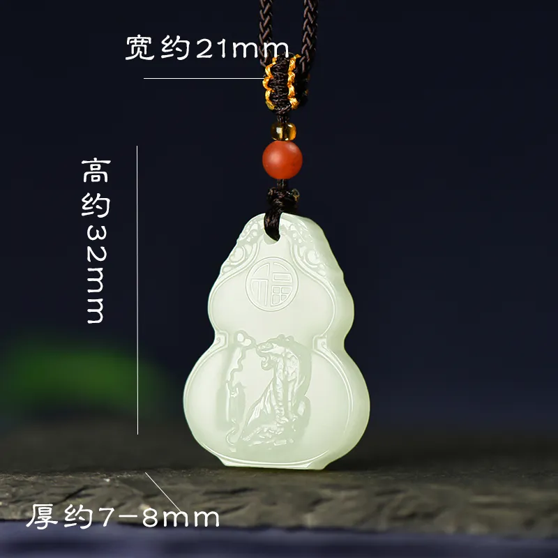 KUNYUYAO Hetian Jade Pendants White Jade Unisex-94