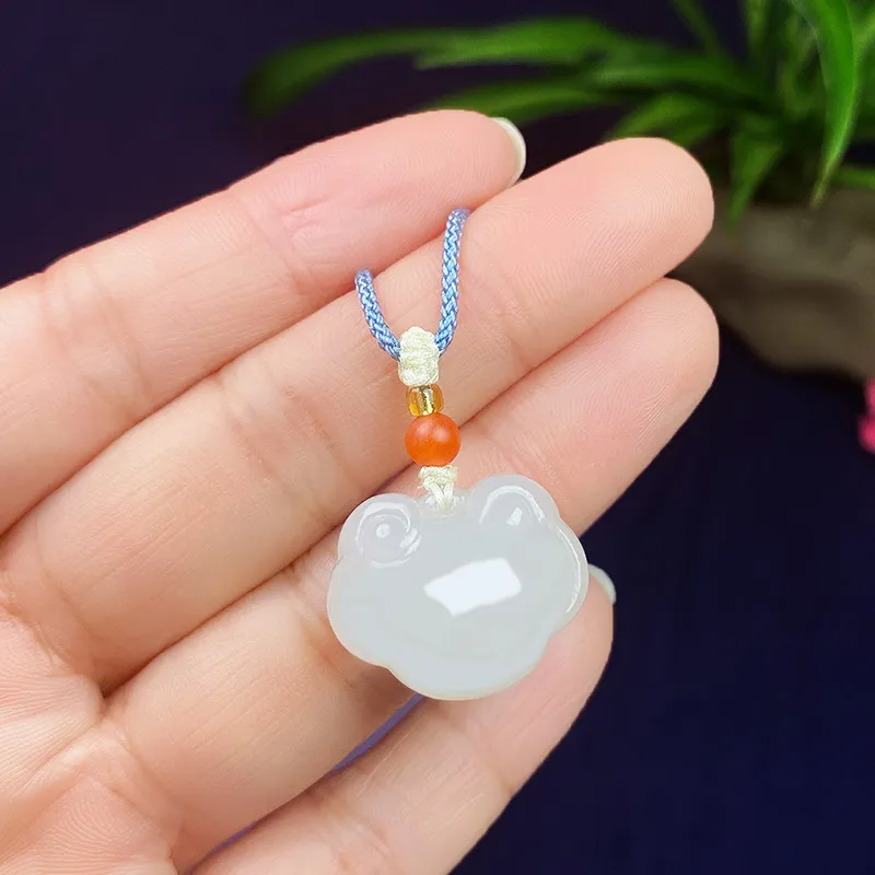 KUNYUYAO Hetian Jade Pendants White Jade Unisex-13