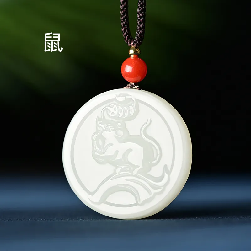 KUNYUYAO Pendants Pale Greenish White Jade Unisex-1
