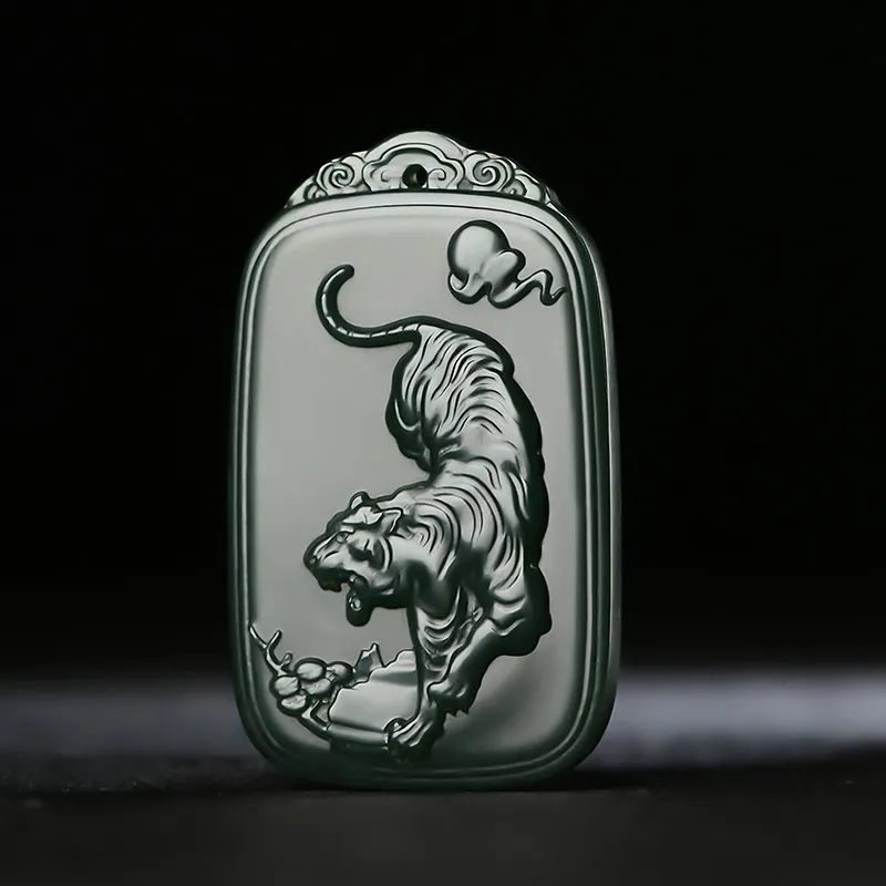 KUNYUYAO Hetian Jade Pendants Green Jade Unisex-8