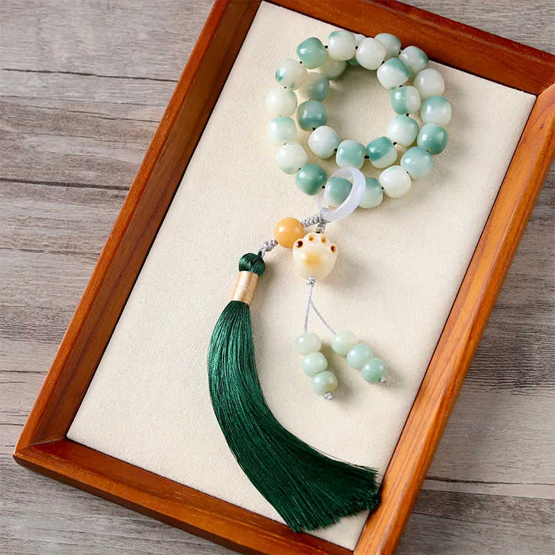 SHUZHUO White Jade Bodhi Bracelets Unisex-6
