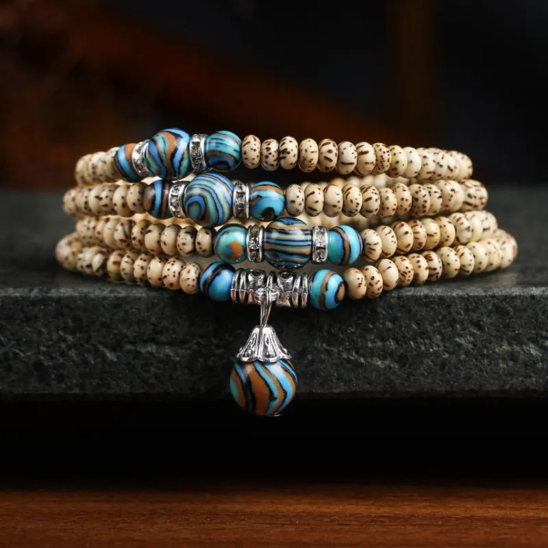 SHUZHUO Star Moon Bodhi Seeds Bracelets Unisex-1