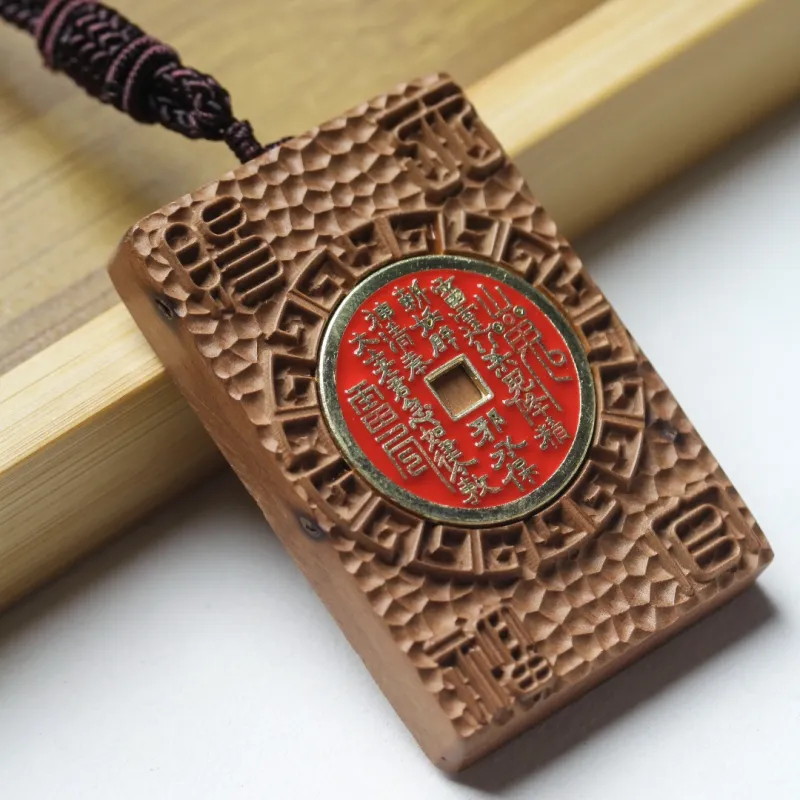 SHUZHUO Lightning Struck Wood Pendants Unisex-4