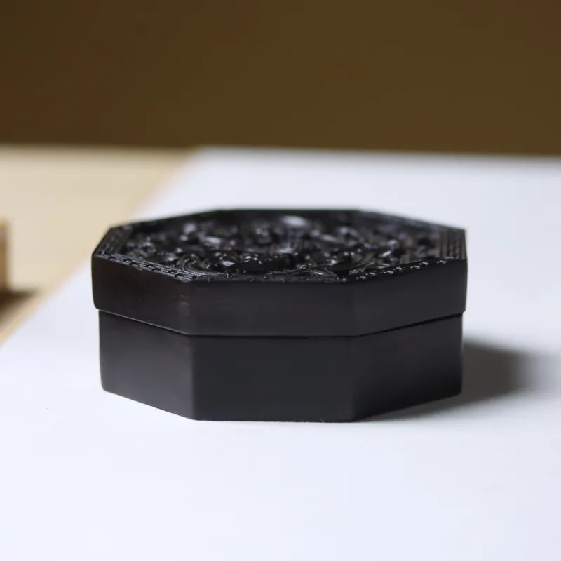 SHUZHUO African Blackwood Octagonal Incense Box Unisex-3