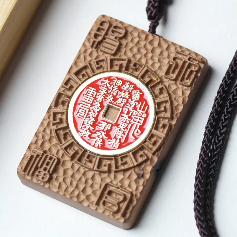 SHUZHUO Lightning Struck Wood Pendants Unisex-6