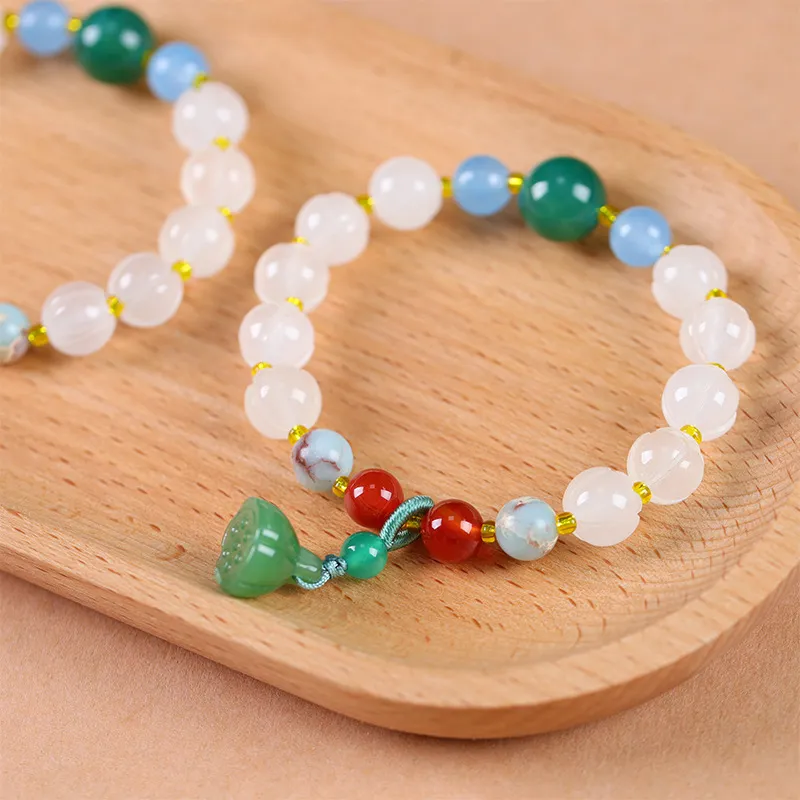 SHUZHUO Golden Silk Jade Bracelets Unisex-5