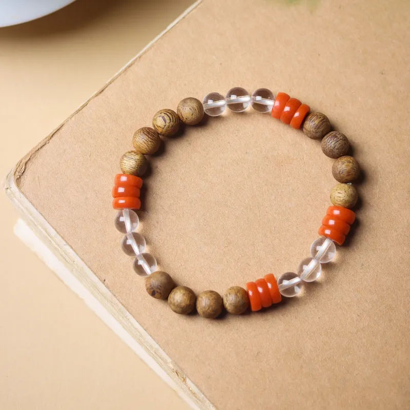 SHUZHUO Green Kyara Textile Beaded Bracelet Unisex-6