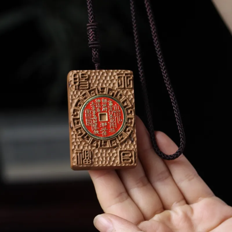 SHUZHUO Lightning Struck Wood Pendants Unisex-3