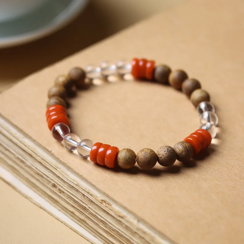 SHUZHUO Green Kyara Textile Beaded Bracelet Unisex-1
