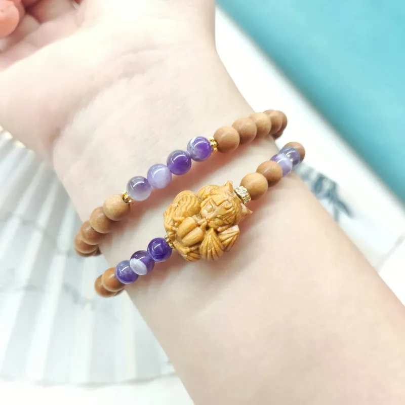 SHUZHUO Barbie Sandalwood Bracelets Unisex-1