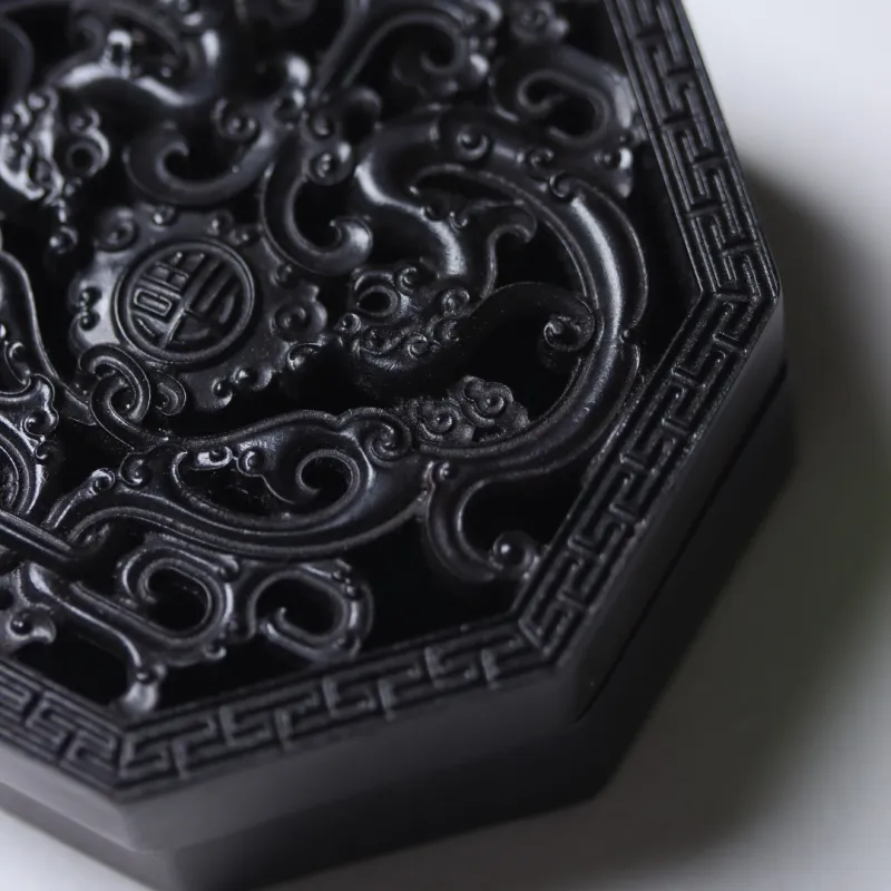 SHUZHUO African Blackwood Octagonal Incense Box Unisex-6