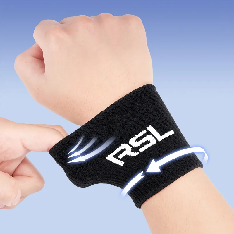 RSL Wristbands Protective Single Pack Black Unisex-5