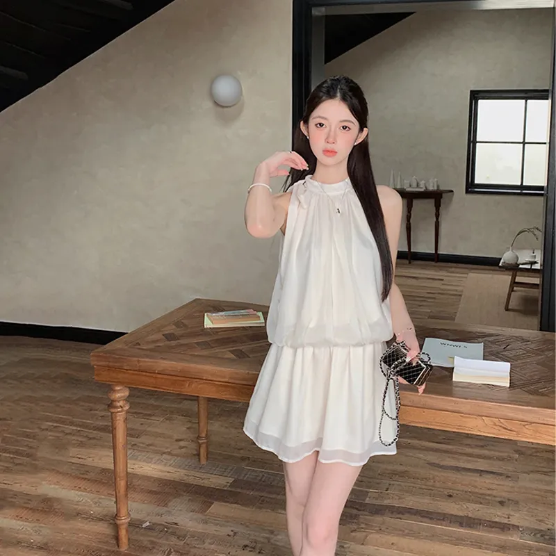SISC Sleeveless Dresses Women's Apricot-2