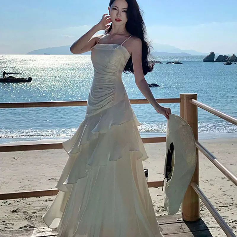 KUNZHUDAXIANG Slip Dress Women's-3