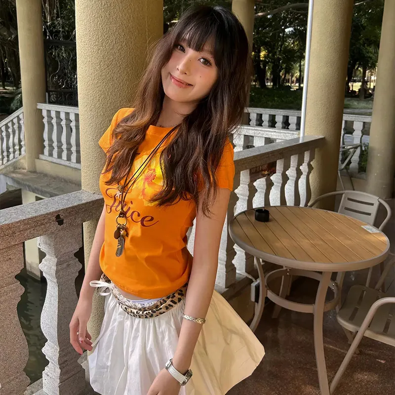 SISC T Shirts Women's Orange-4